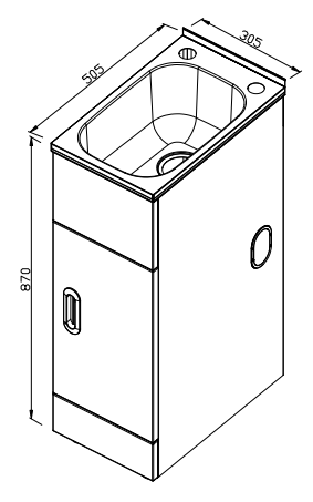 SLT305 Rectangular Free Standing Laundry Tub