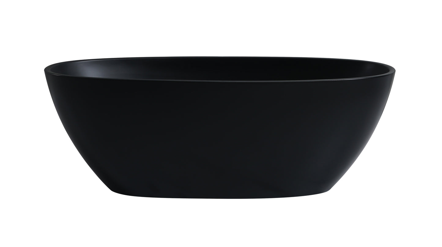 STBT1500MB Stella Matte Black Free Standing Bathtub