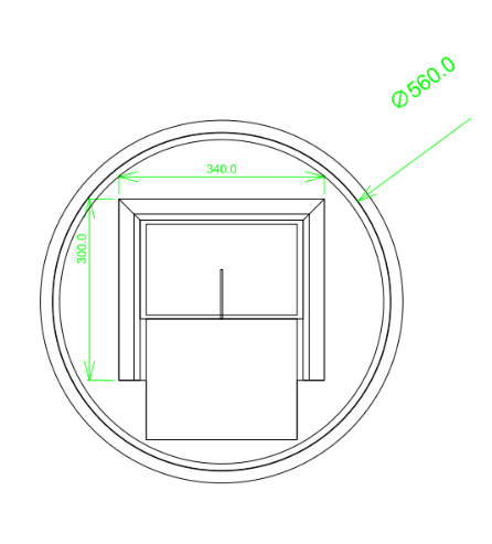 T-600RLM Matte White Round Wall Mounted Mirror