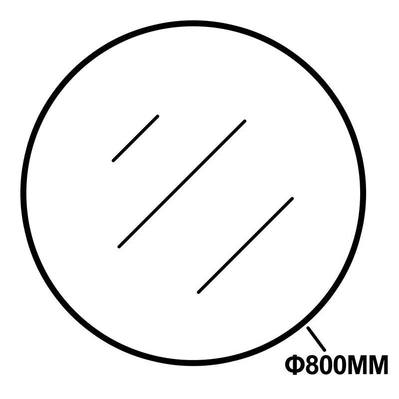 T-800MRB Matte Black Round Wall Mounted Mirror