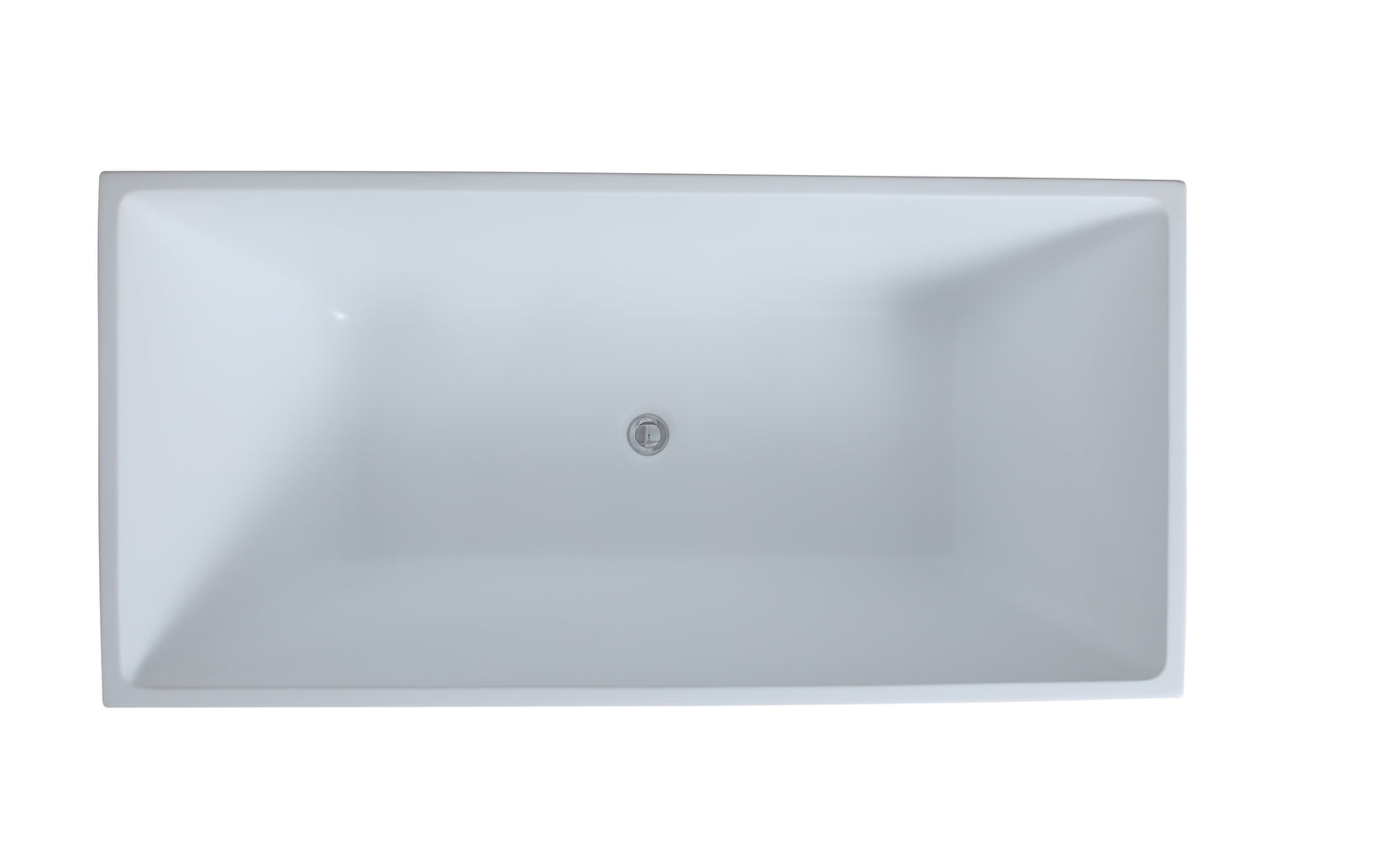 THBT1400MW Matte White Rectangular Back to Wall Bathtub