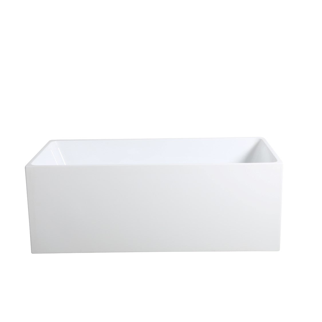 THBT1500-NF Theo Gloss White Rectangular Back to Wall Bathtub