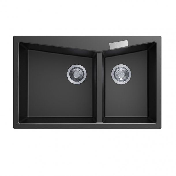 TWM-3220 Matte Black Rectangular Top/Undermount/Flush mount Kitchen Sink