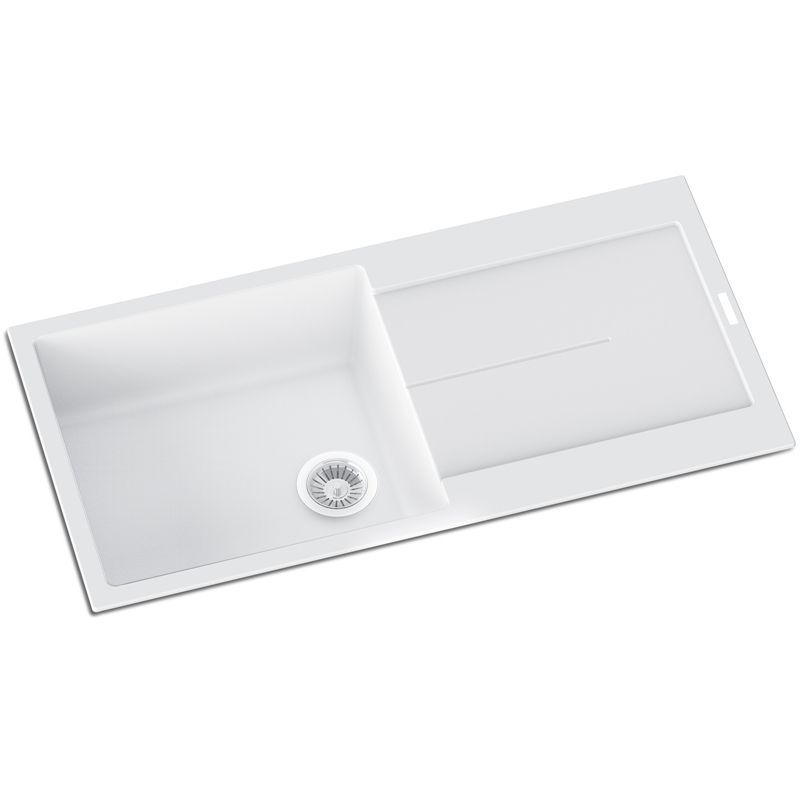 TWM-ED100LW Enigma Matte White Rectangular Top/Undermount/Flush mount Sink