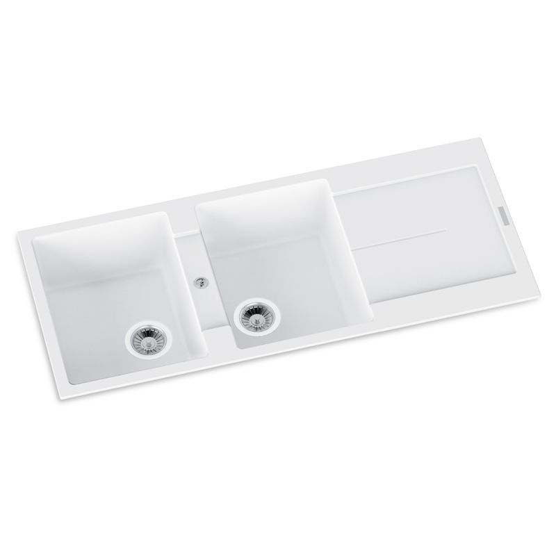 TWM-ED200W Enigma Matte White Rectangular Top/Undermount/Flush mount Sink