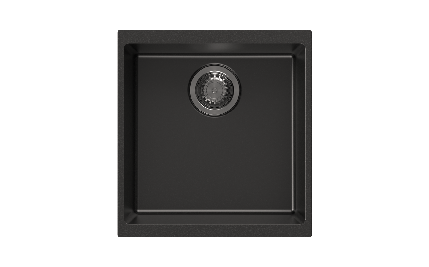 TWM-EN100M Enigma Matte Black Square Top/Undermount/Flush mount Sink