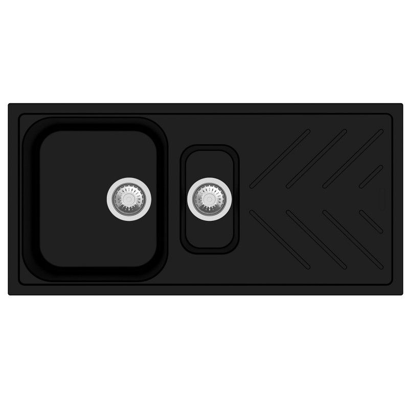TWM-NBD150 New Beethoven Matte Black Top/Undermount Sink