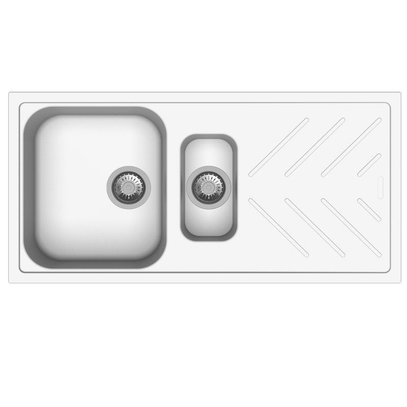 TWM-NBD150W Matte White Top/Undermount Sink