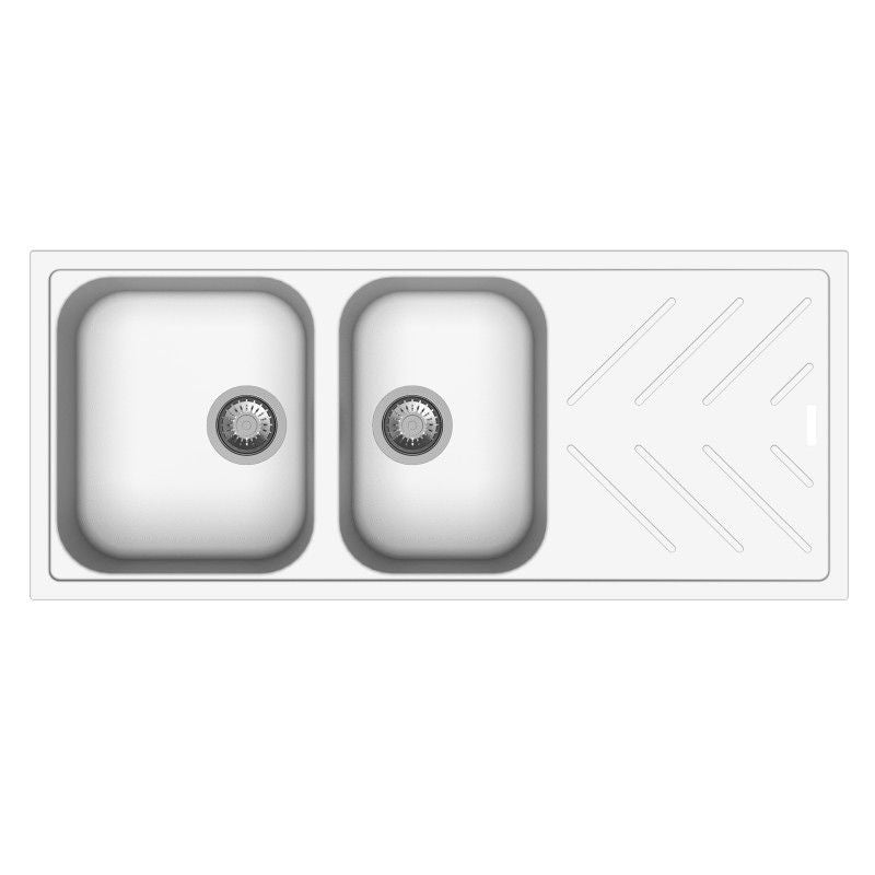 TWM-NBD200W New Beethoven Matte White Top Mount Sink