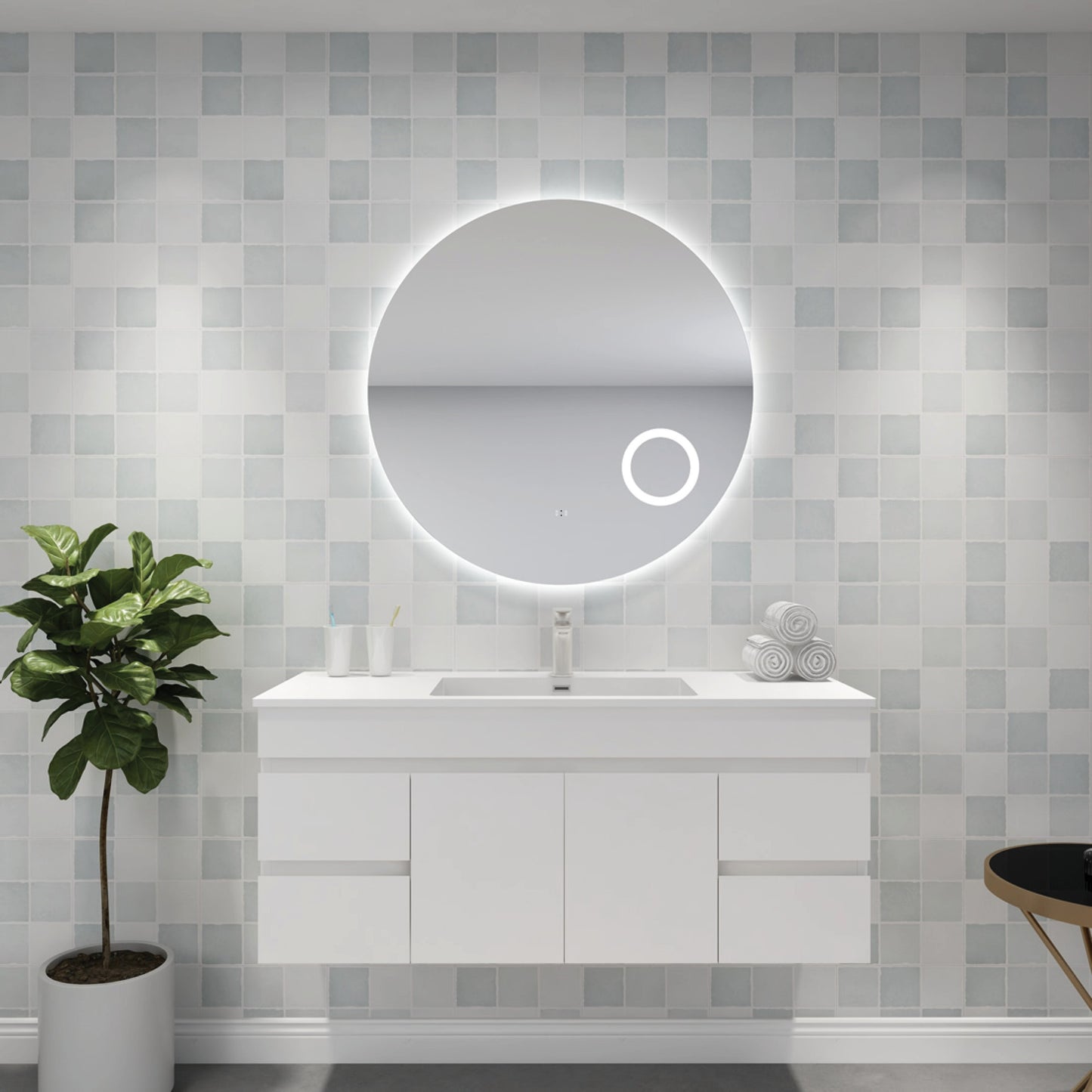 UL900BMM Luna Round Mirror