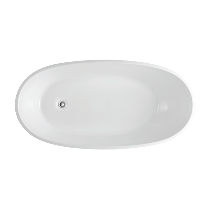 VBT1690MW Matte White Oval Free Standing Bathtub