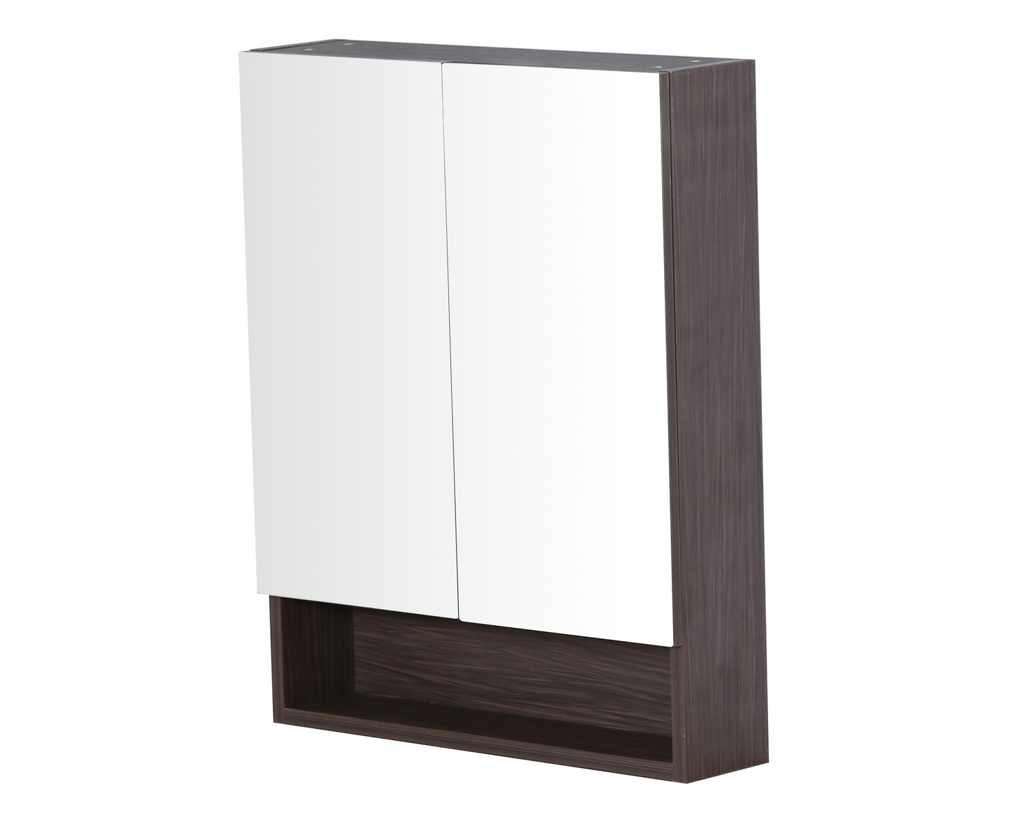 WALNUT-SV600 Stella Walnut Walnut Rectangular Wall Mounted Shaving Cabinet