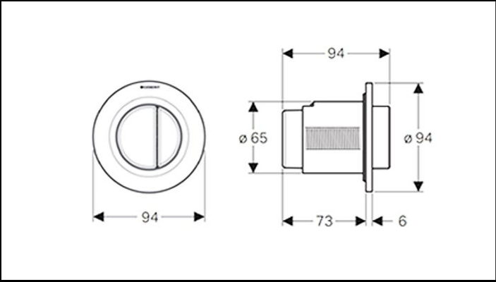 116.045.11.1 Sigma White Alpine Round Push Button