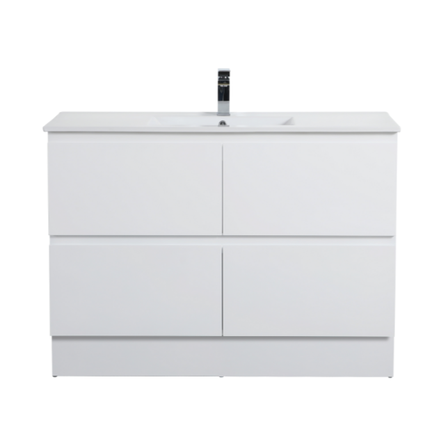 P154KB Riva Gloss White Free Standing Vanity