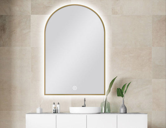 MS-AR6090B-G Gold Gold Arched Mirror