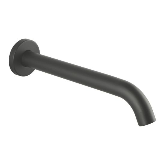 GM0012.BS PIN Series Gun Metal Grey Plated Gun Metal Grey Round Wall Mount Bathtub/Basin Wall Spout