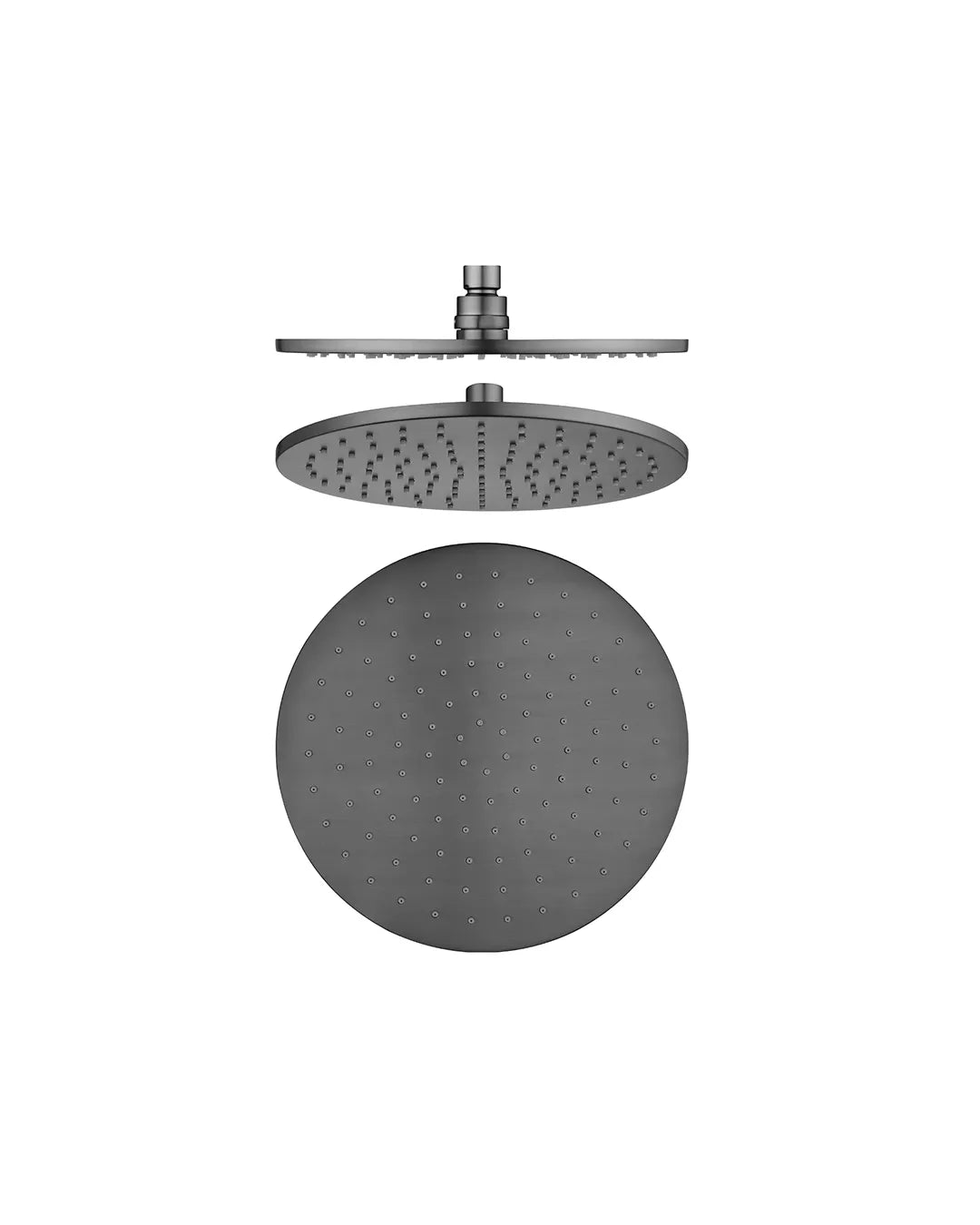 GM0010.SH Gun Metal Gunmetal Grey Round Wall Mounted Shower Head