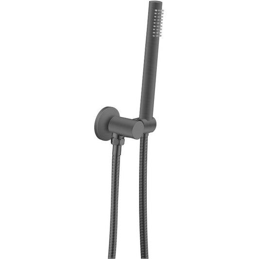 GM2131.SH Gun Metal Grey Round Wall connector bracket, Handheld Shower