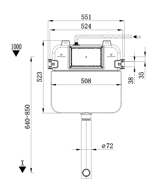 KDK102/KDK103 (Pan), G30032/G3005 (Cistern) White Floor Mounted (Pan), In-Wall (Cistern) In-Wall Toilet Suite (Buttons Sold Seperatly)