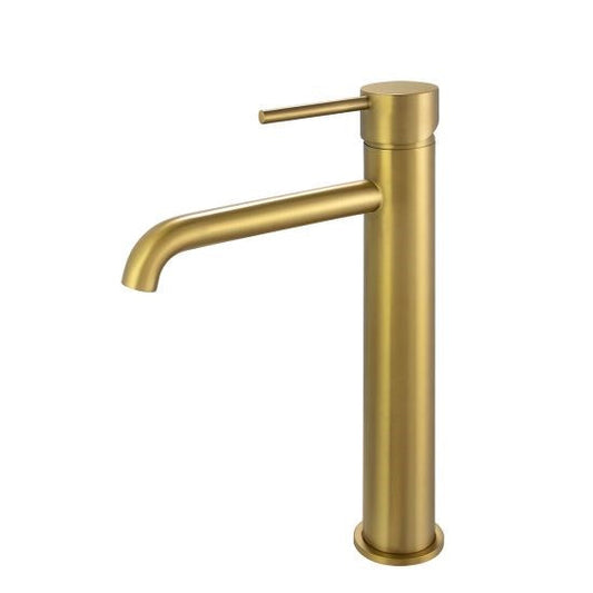 BUYG0151.BM PIN Brushed Brass Brushed Brass Round Tall Basin Mixer