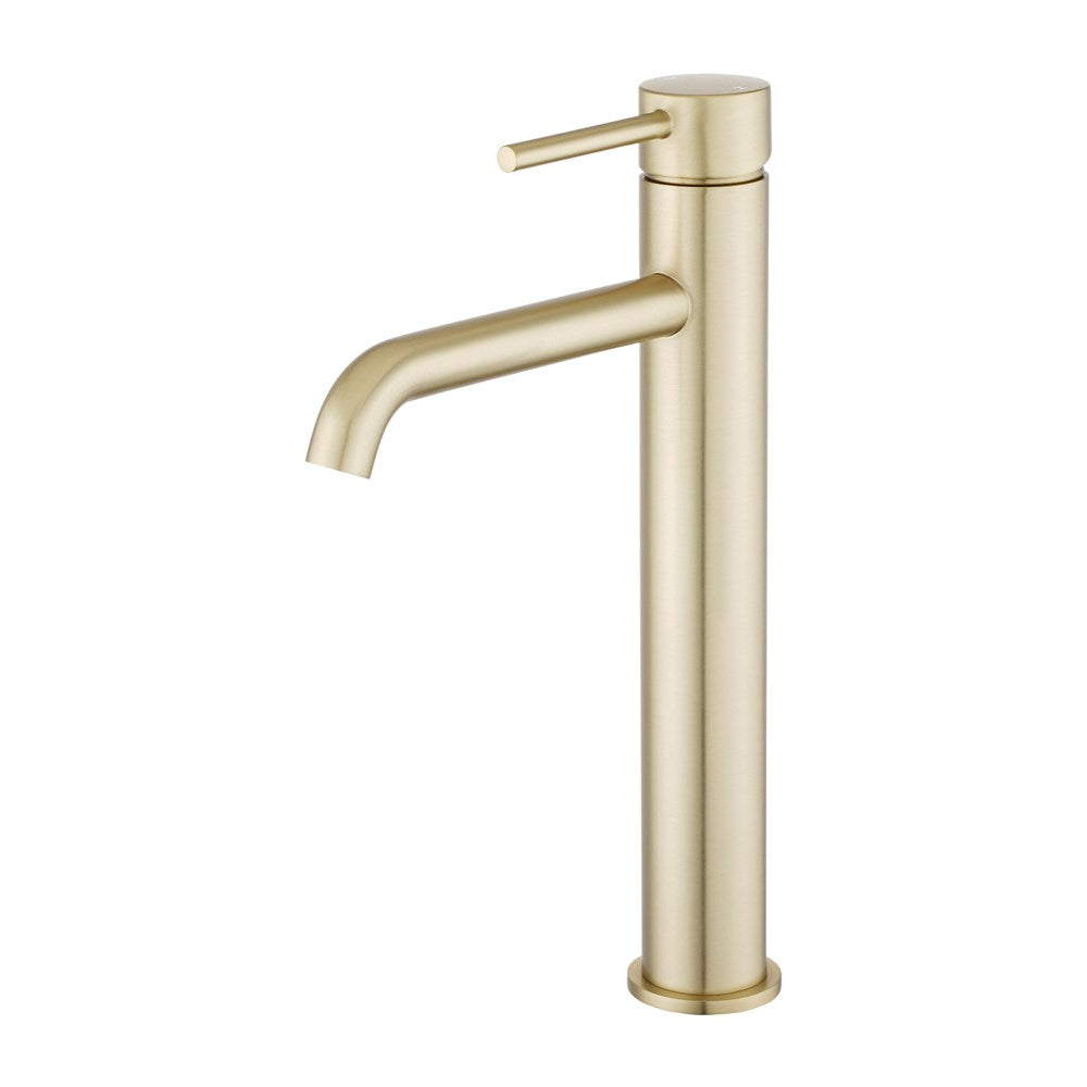 LBG0151.BM Brushed Gold Light Pin Round Tall Basin Mixer