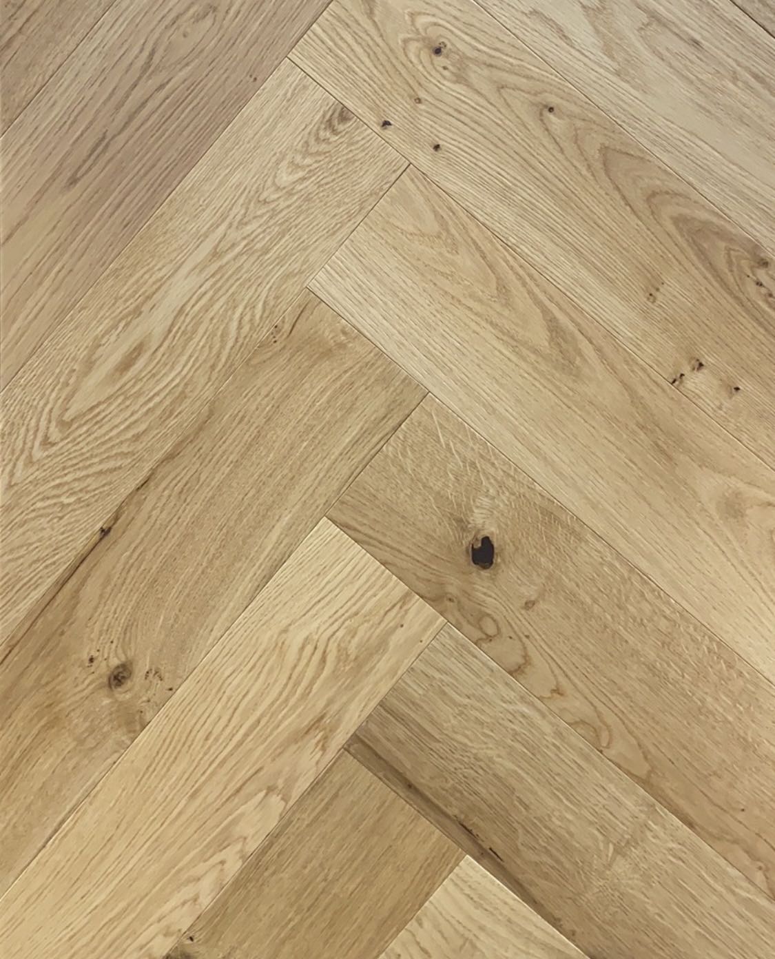 EO1574 Engineered Oak German Klumpp UV Lacquer 8% matt Natural Oak Direct Glue Engineered Herringbone Flooring
