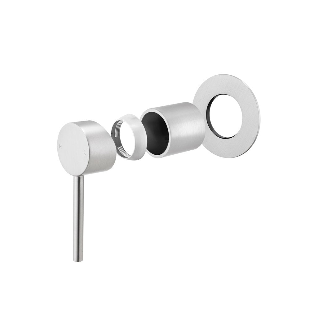 BU0126-2-80.ST-NB - Brushed Nickel Round Pin Series (Trim plate Kit - CLPM Wall Mixer Sold Seperatly)
