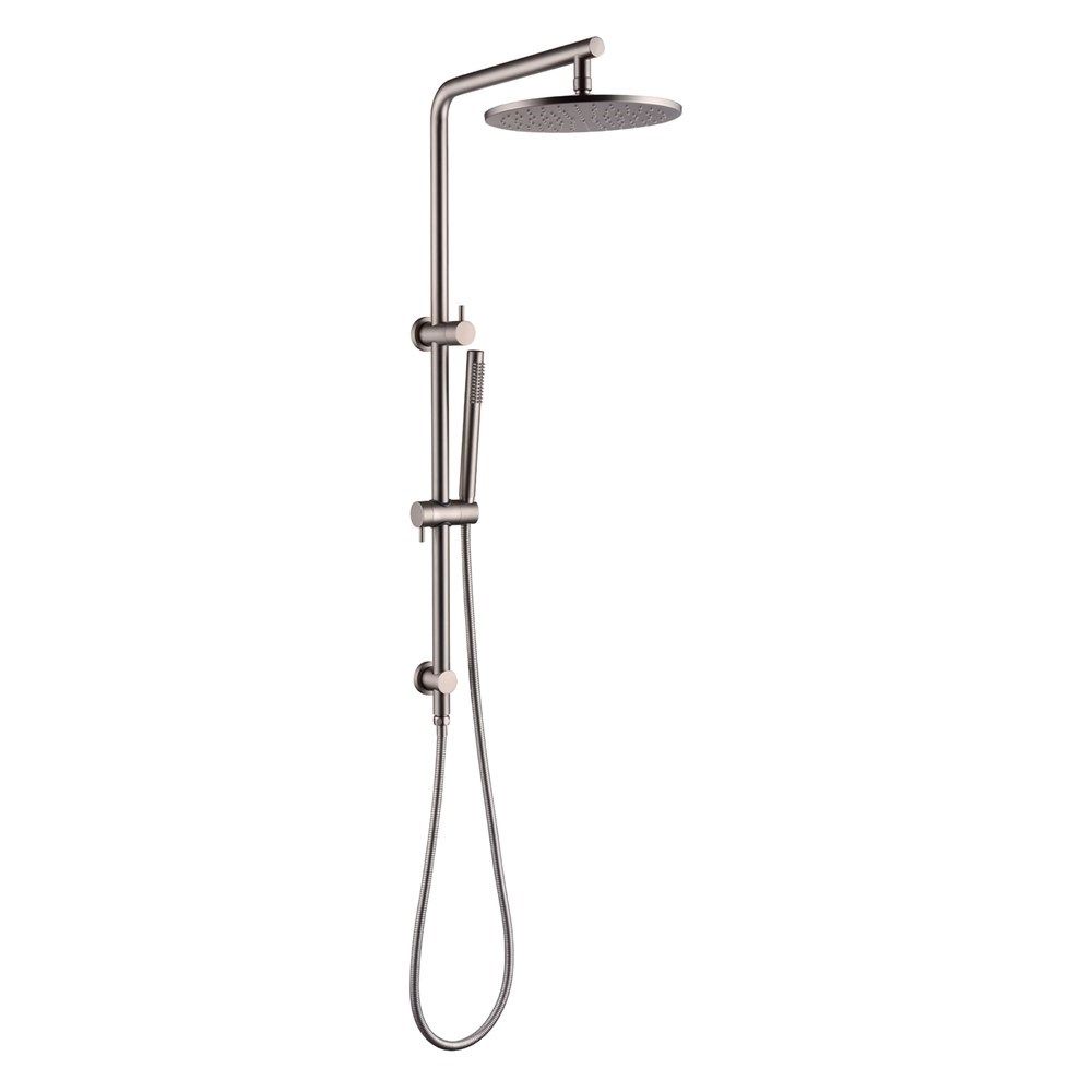 BU2128-A.SH-10 Brushed Nickel Brushed Nickel Round Wall Mount, Top Water Inlet Shower Station
