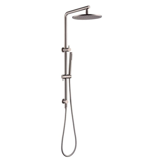 BU2128-A.SH-10 Brushed Nickel Brushed Nickel Round Wall Mount, Top Water Inlet Shower Station