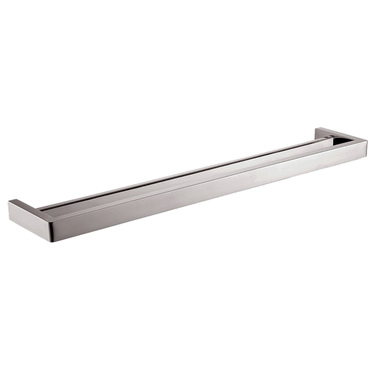 BU7002.8.TR IVANO Double 800mm Brushed Brushed Nickel Square Towel Rail