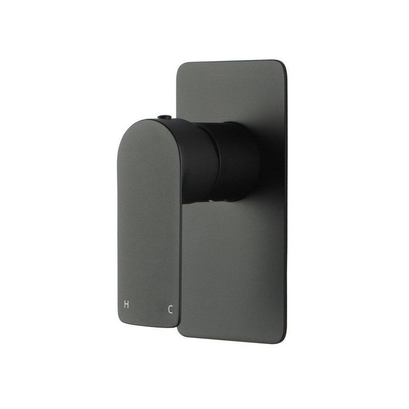 OX0167-2.ST VOG Matte Black Square Wall Mounted Wall Mixer