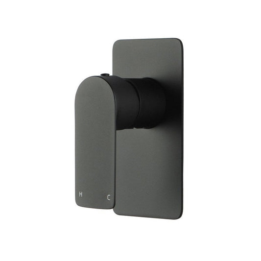 OX0167-2.ST VOG Matte Black Square Wall Mounted Wall Mixer