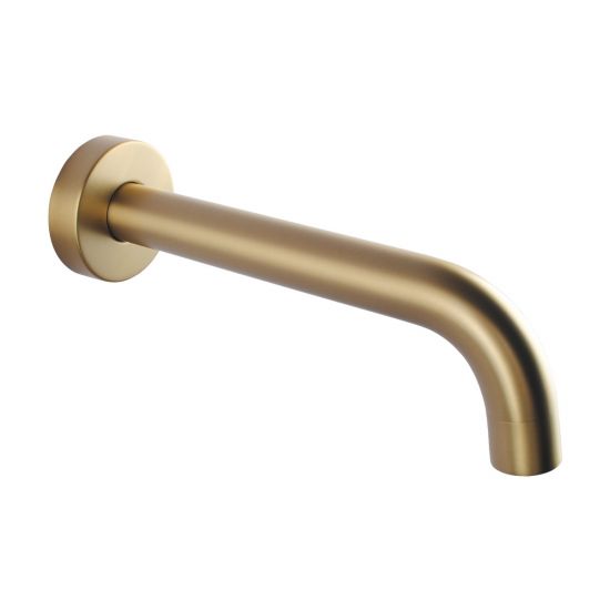 BUYG0012.BS PIN Series Brushed Gold Round Wall Spout Bathtub/Basin