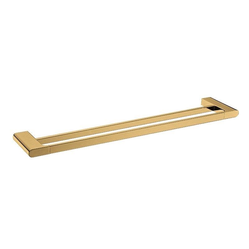 BUYG8002.8.TR VOG Brushed Gold Double Towel Rail 800mm long
