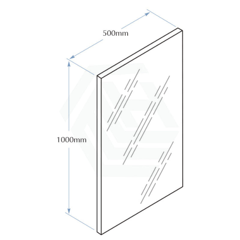 MAP-1010 Care Accessories Oat Rectangular Surface Mounted Mirror