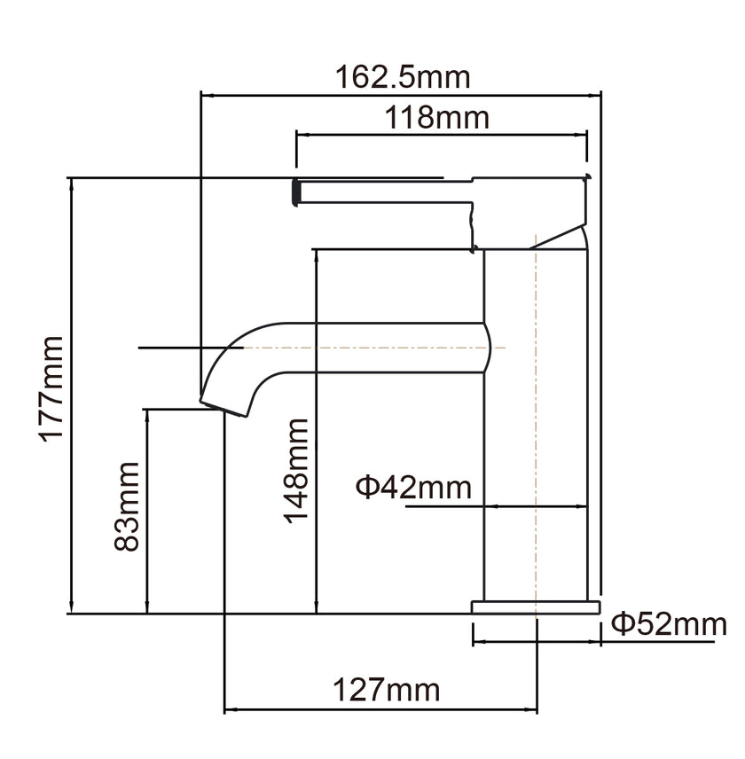CH0150.BM LUCID PIN Chrome, Polished Chrome Round Counter-mounted Basin Mixer