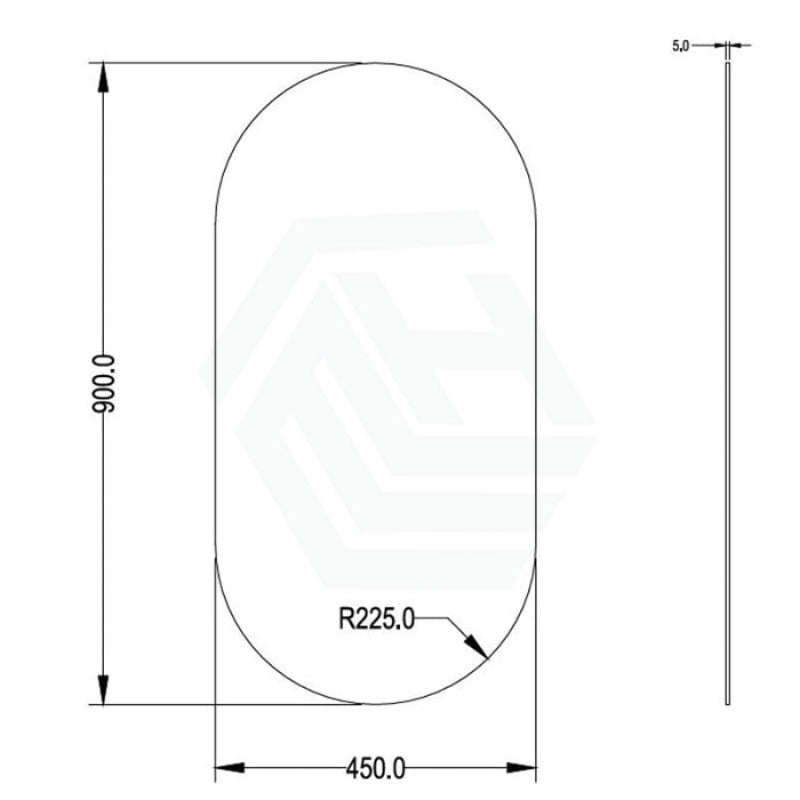 OV4590PM Olivia Oval Wall Mounted Mirror