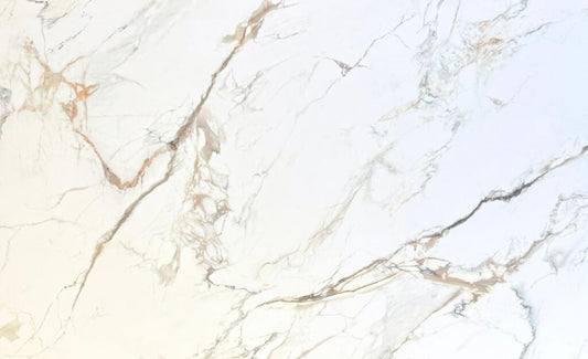 TY3003L ZERO SILICA White with Gold Veining Rectangular Engineered Stone