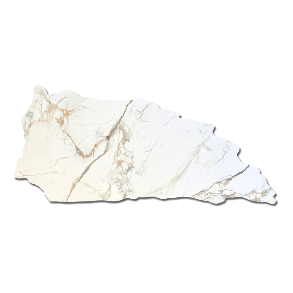 TY3003L ZERO SILICA White with Gold Veining Rectangular Engineered Stone