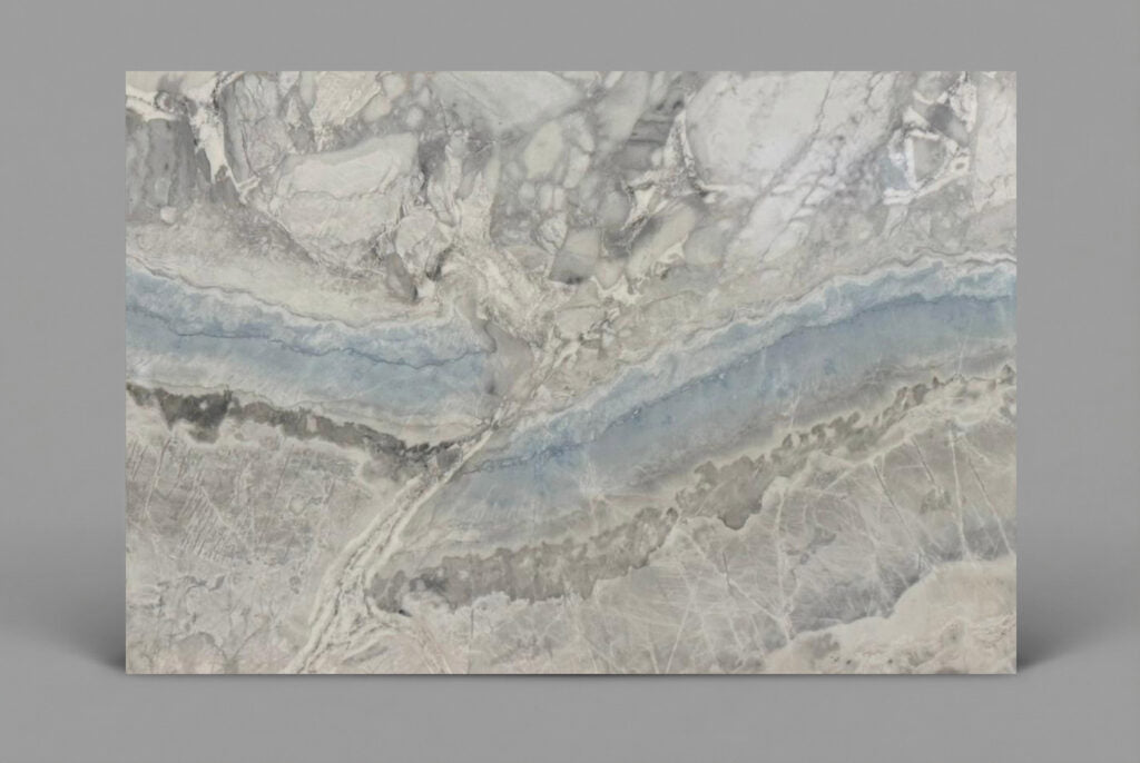 TY6004L ZERO SILICA White with blue/grey veins Rectangular Engineered Stone