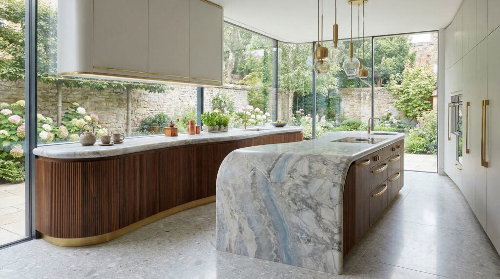 TY6004L ZERO SILICA White with blue/grey veins Rectangular Engineered Stone