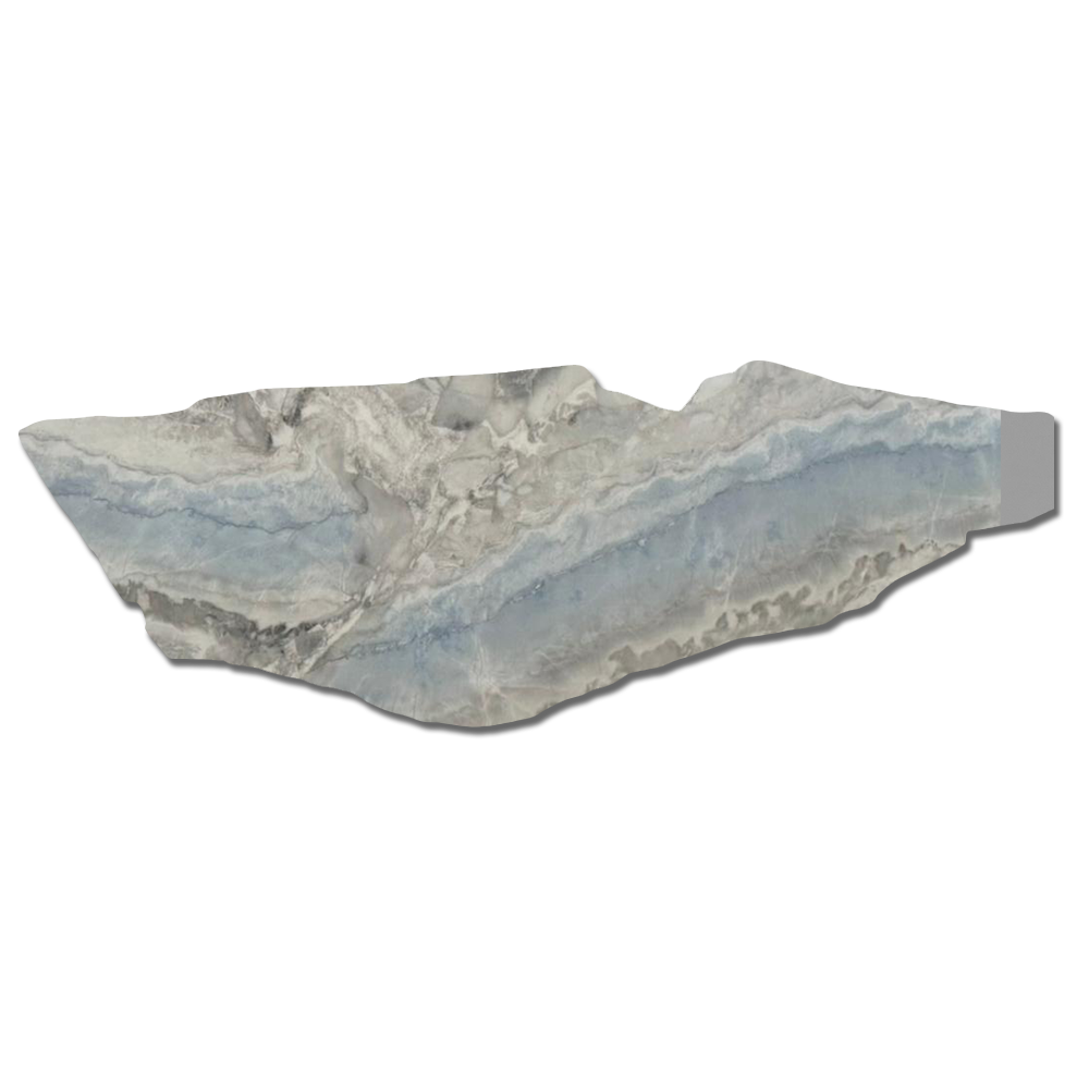 TY6004L ZERO SILICA White with blue/grey veins Rectangular Engineered Stone