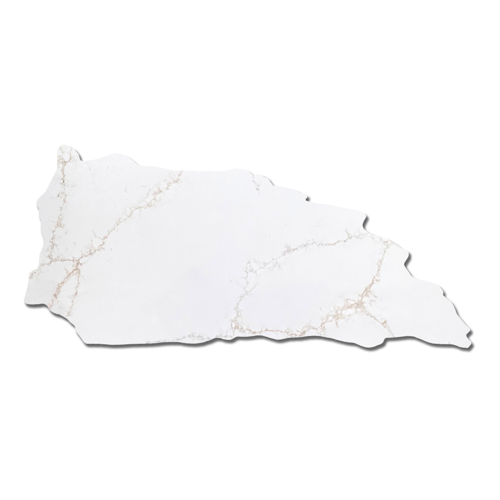 GH30 ZERO SILICA White with soft gray and refined gold veining Rectangular Engineered Stone