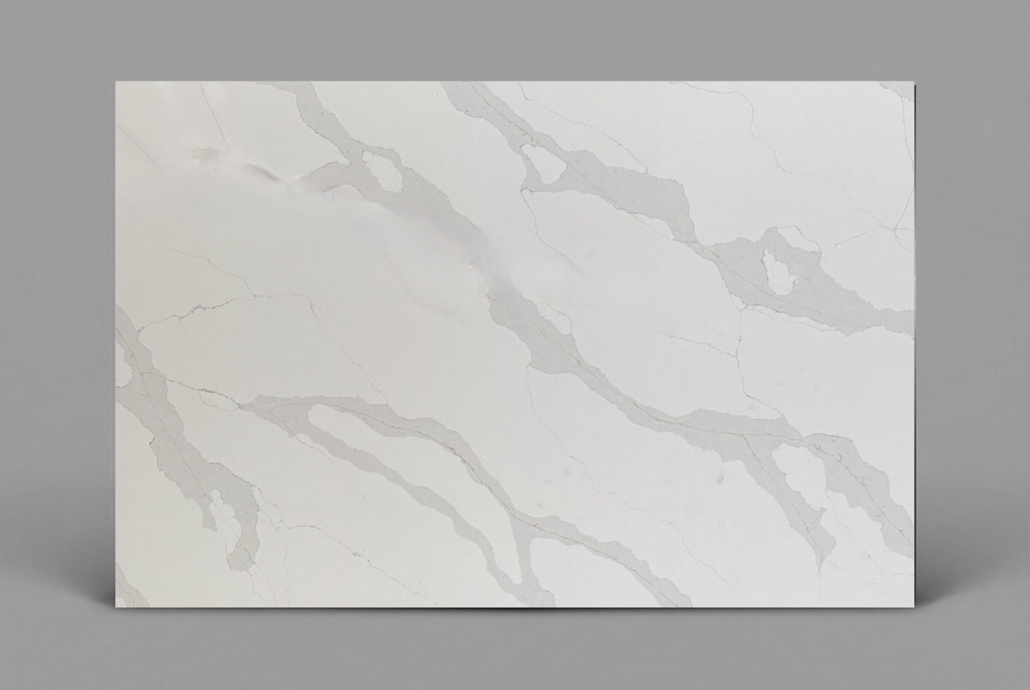 6090 ZERO SILICA White with gray veining Rectangular Engineered Stone