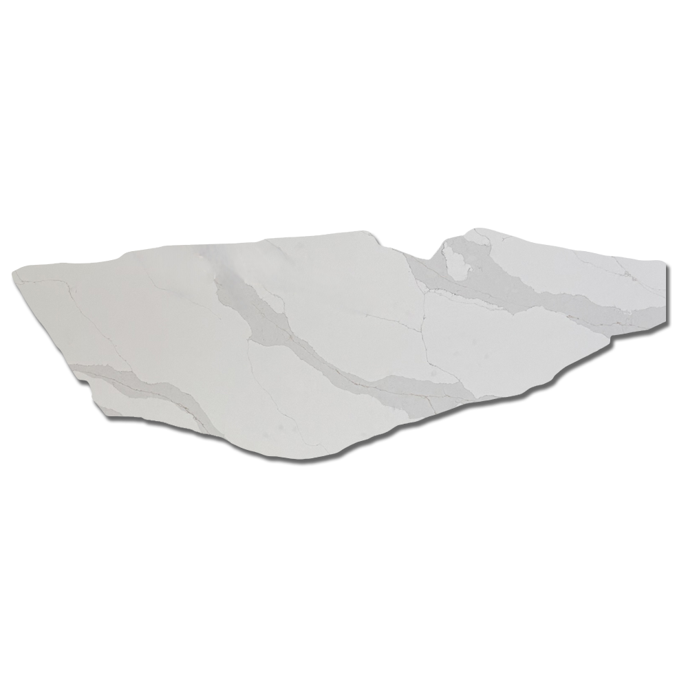6090 ZERO SILICA White with gray veining Rectangular Engineered Stone