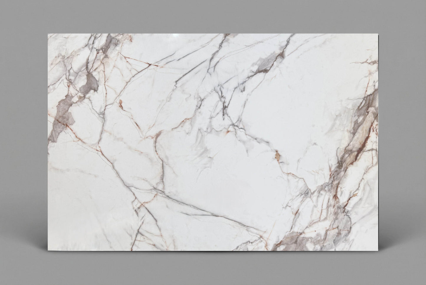 KY015 ZERO SILICA White with Grey Veining Rectangular Engineered Stone