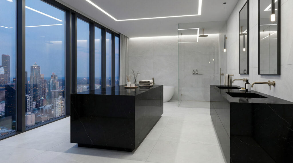 GSY48-1 ZERO SILICA Black Rectangular Engineered Stone