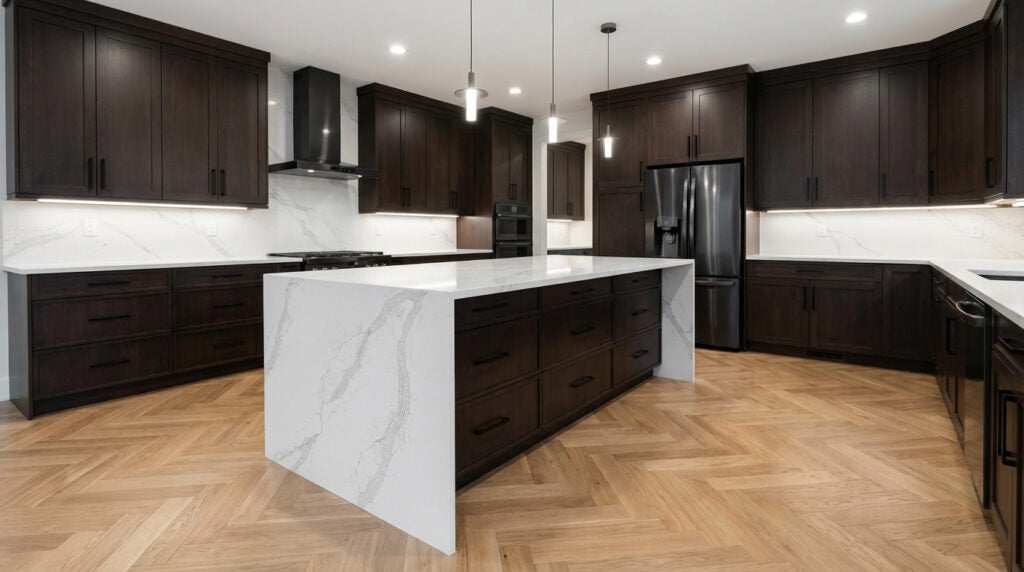 BS01 ZERO SILICA Luminous white with soft grey veining Rectangular Engineered Stone