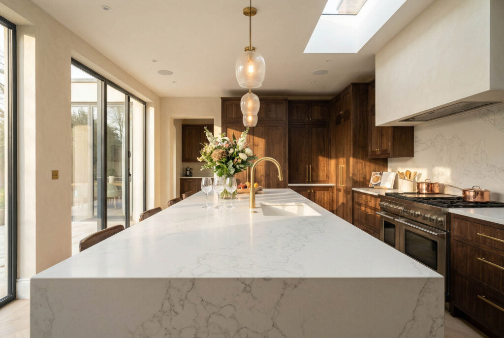 5031 ZERO SILICA White with grey veining Rectangular Engineered Stone