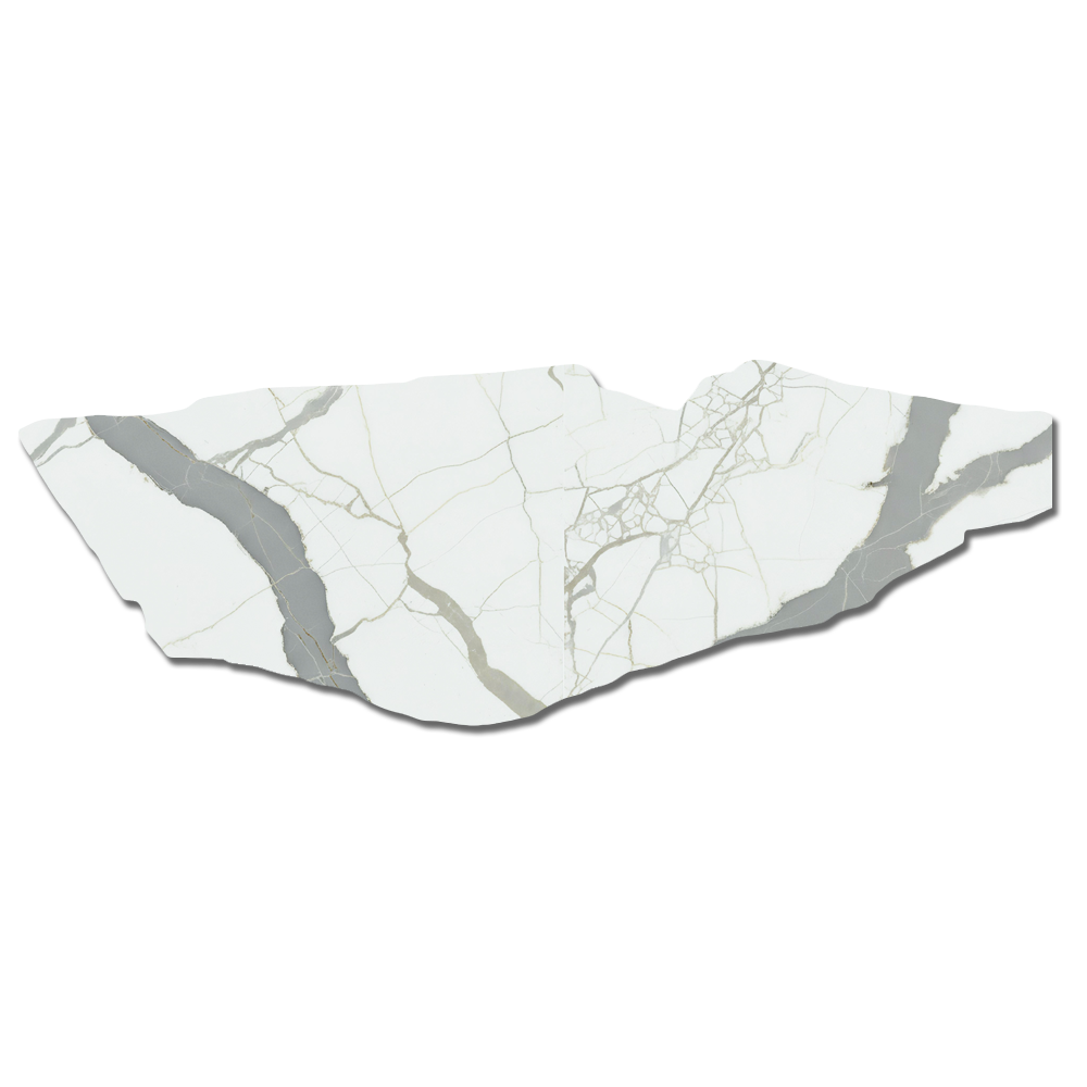 1003 ZERO SILICA White with grey and gold veins Rectangular Engineered Stone